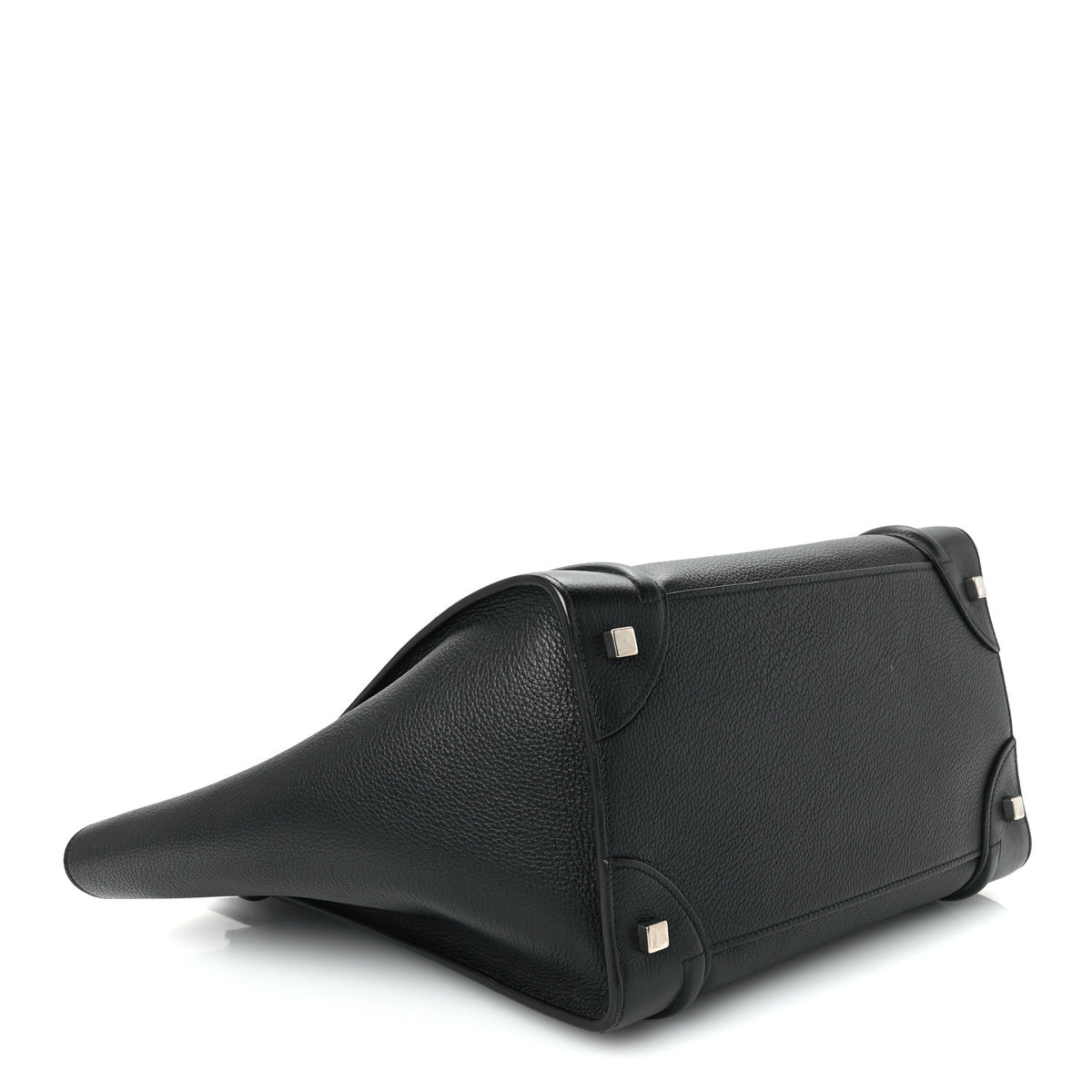 Celine Drummed Calfskin Mini Luggage Black 4 of 9
