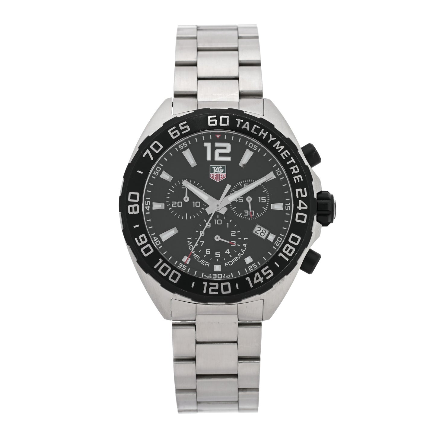 Stainless Steel 41mm Formula 1 Chronograph Quartz Watch Black CAZ1110