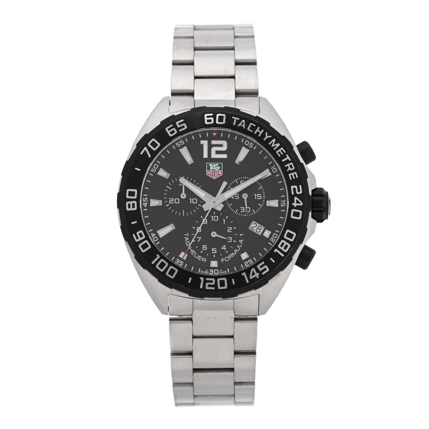 Tag Heuer Stainless Steel 41mm Formula 1 Chronograph Quartz Watch Black CAZ1110 1 of 5