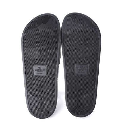 Valentino Garavani Rubber VLTN Pool Slide Sandals 43 Black 6 of 9