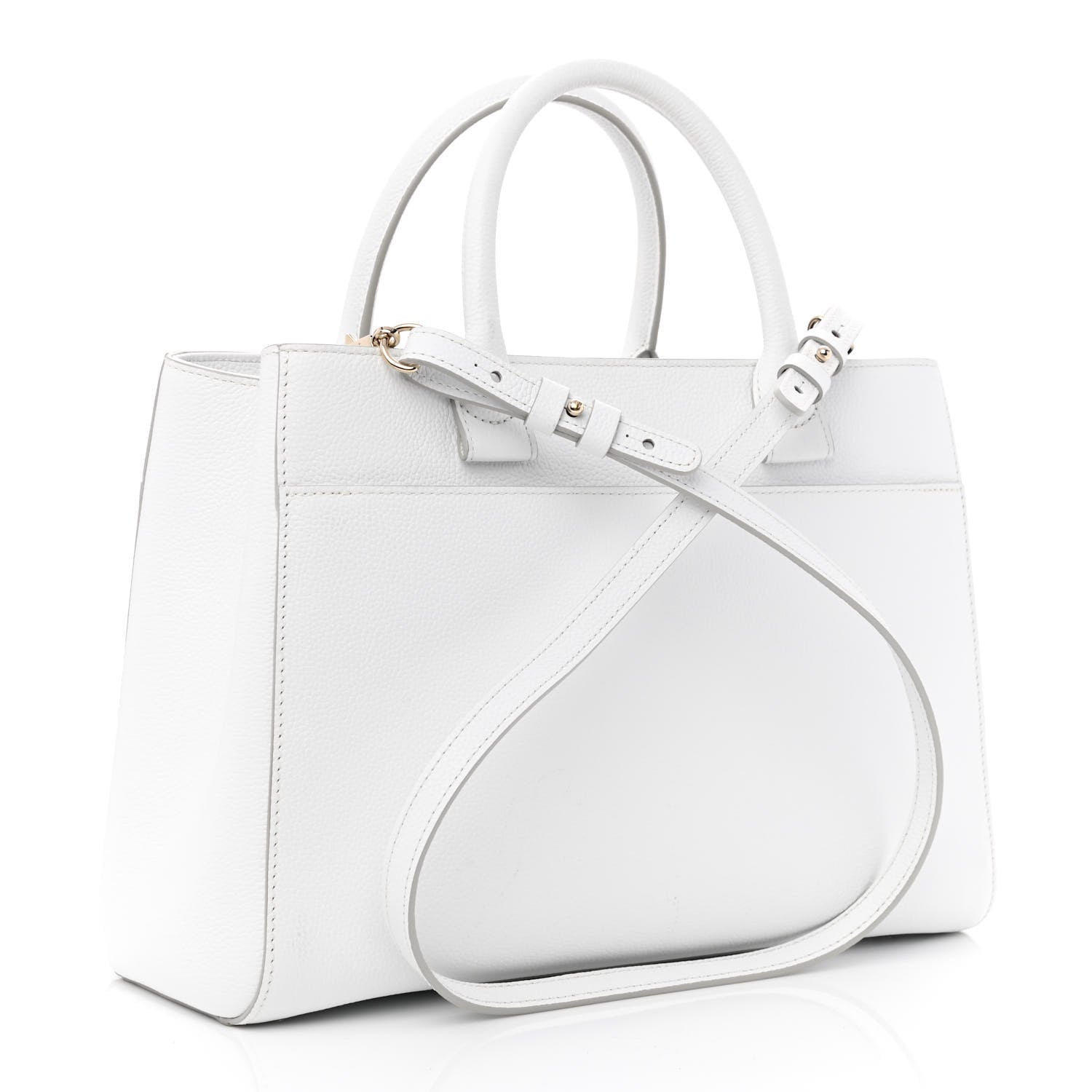 Chanel Grained Calfskin Small Neo Executive Shopper Tote White 2 of 9