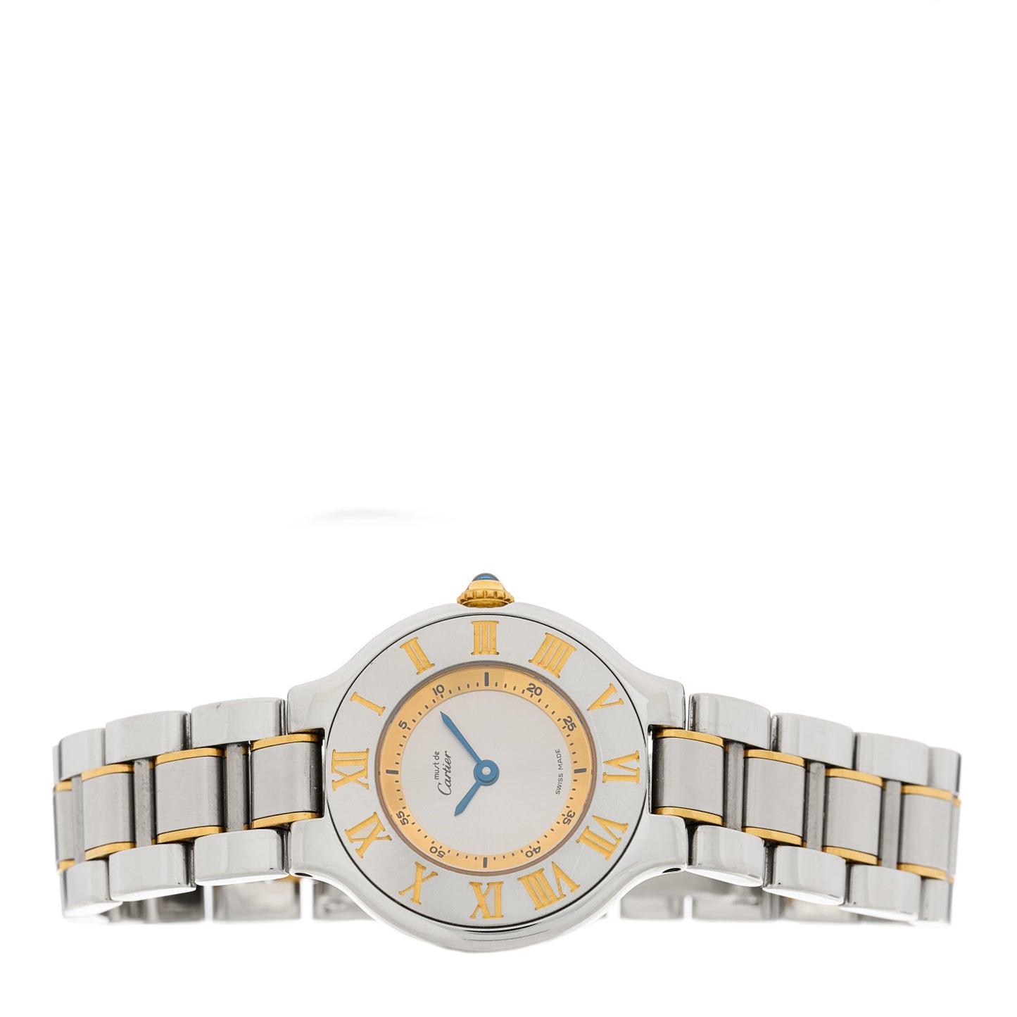 Stainless Steel 18K Yellow Gold 28mm Must De 21 Quartz Watch