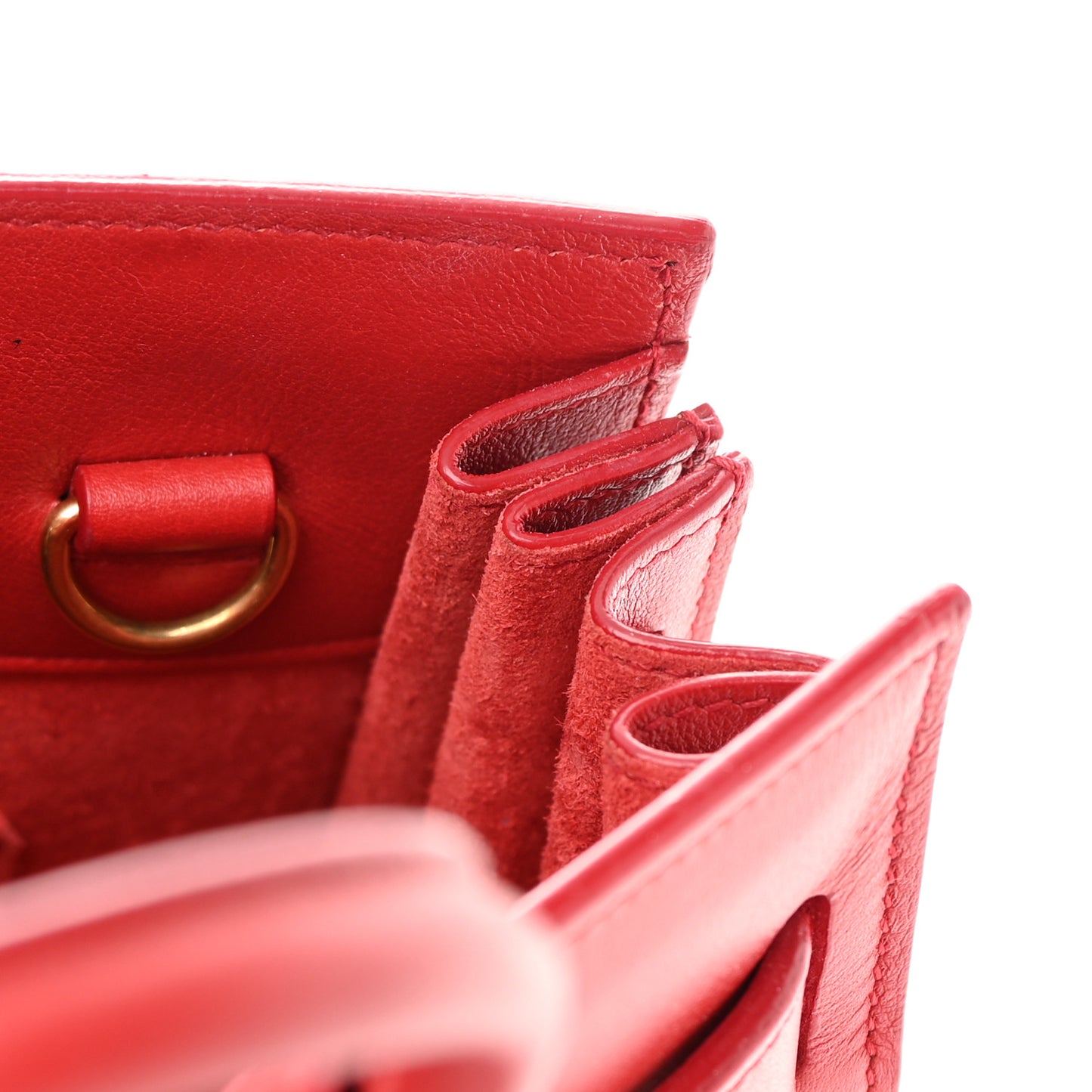 Calfskin Nano Sac De Jour Lipstick Red