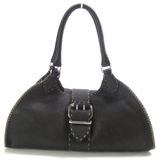 Fendi Calfskin Romano Selleria Sporty Black 1 of 10