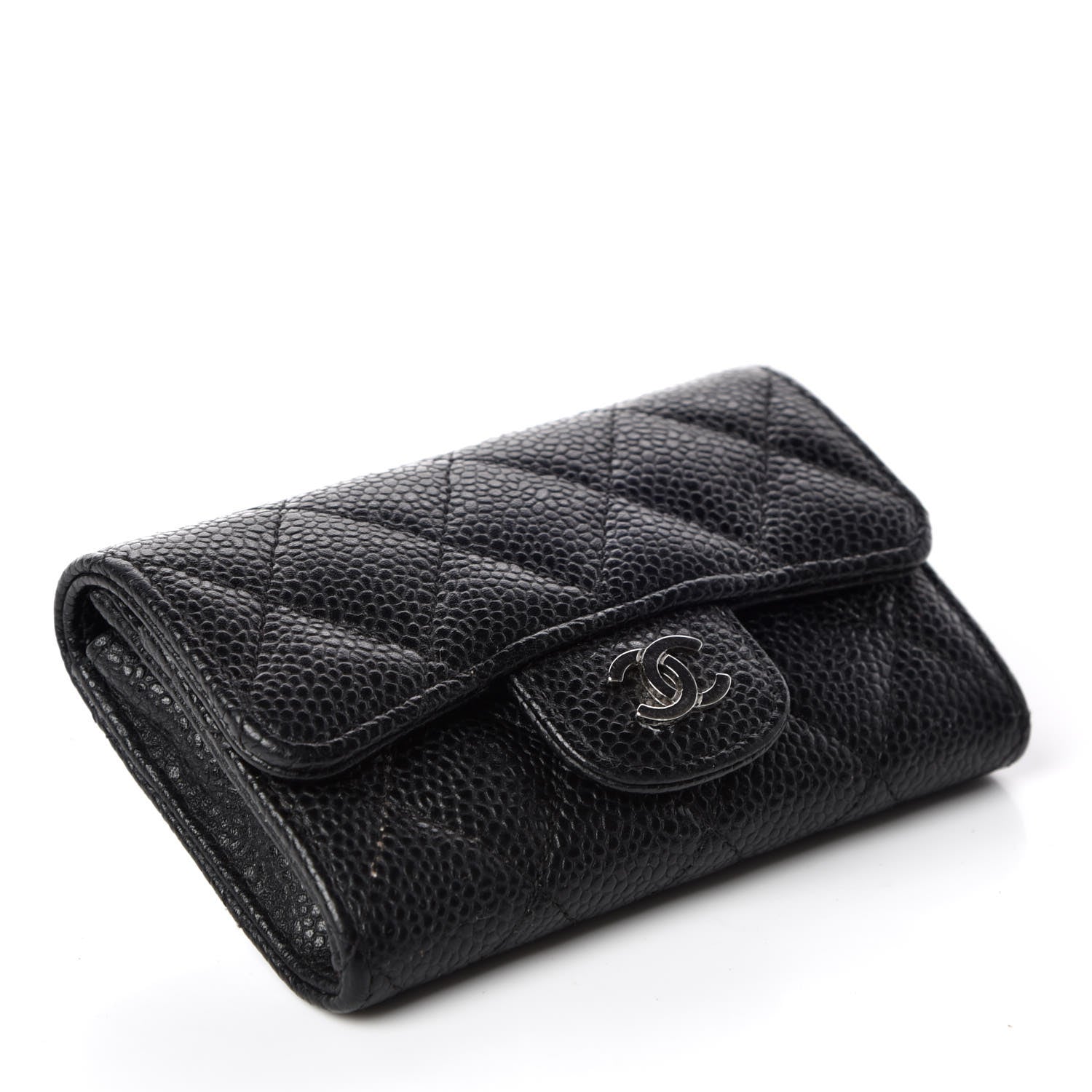 Chanel Caviar Quilted Flap Card Holder Black 4 of 10