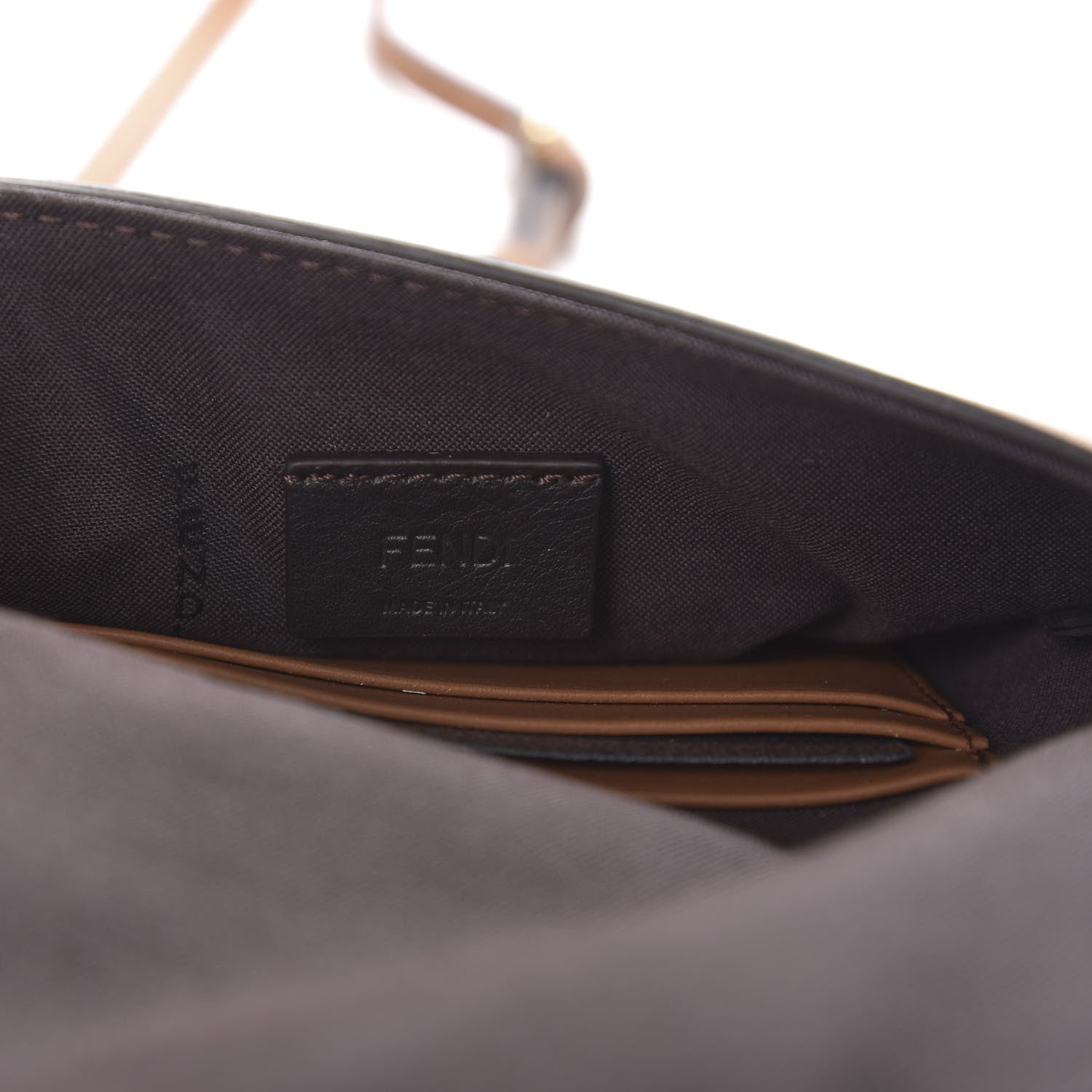 Fendi Vitello Grace Matte Duo Baguette Camel 7 of 10