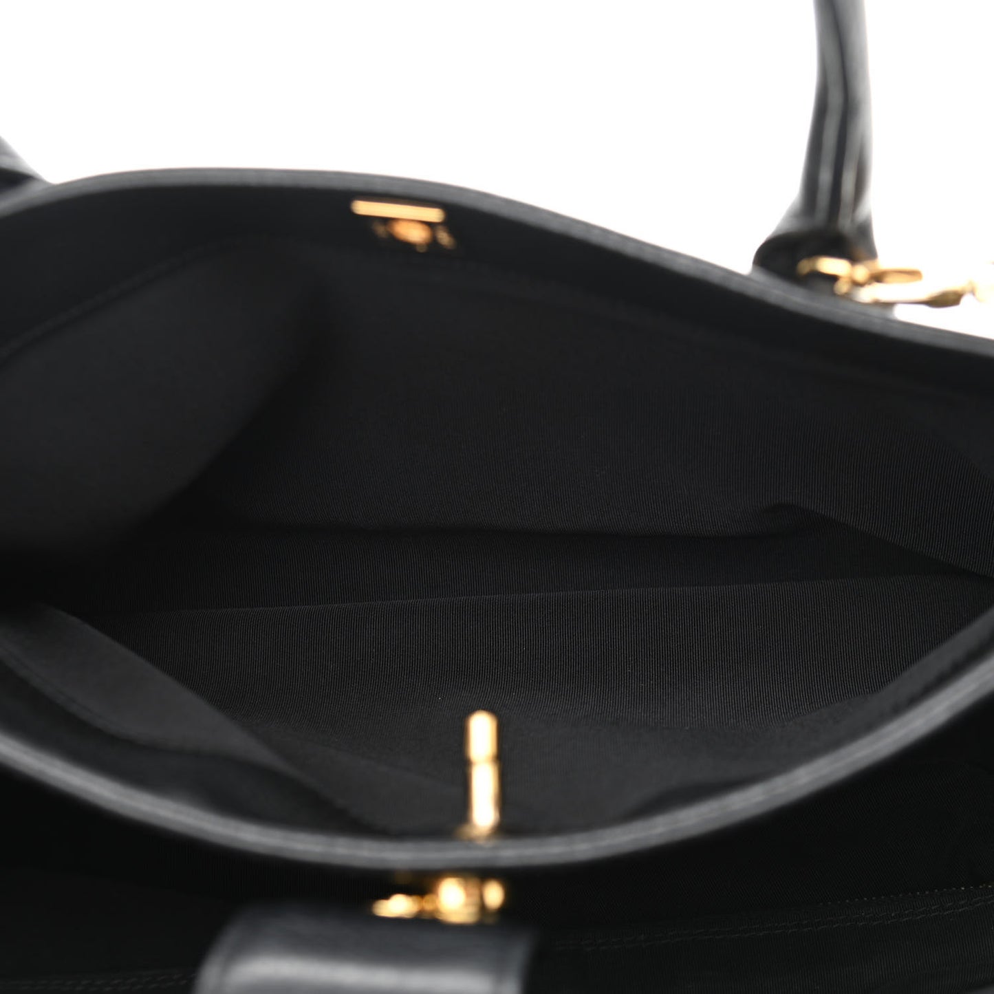 Calfskin Cerf Executive Shopper Tote Black