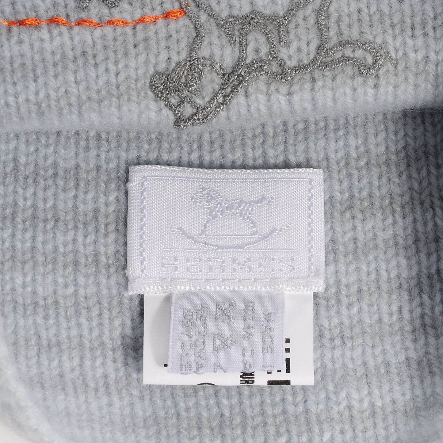 Jersey Knit Cashmere O Galop Baby Hat Grey