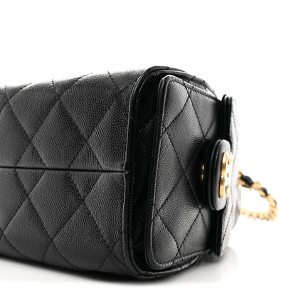 Chanel Caviar Quilted Mini Chanel 25 Handbag Black 10 of 11
