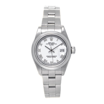 Rolex Stainless Steel 26mm Oyster Perpetual Date Watch White Roman 79160 1 of 8