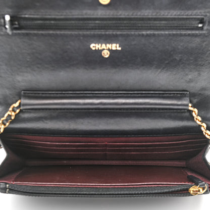 Chanel Lambskin Quilted Wallet On Chain WOC Black 6 of 13