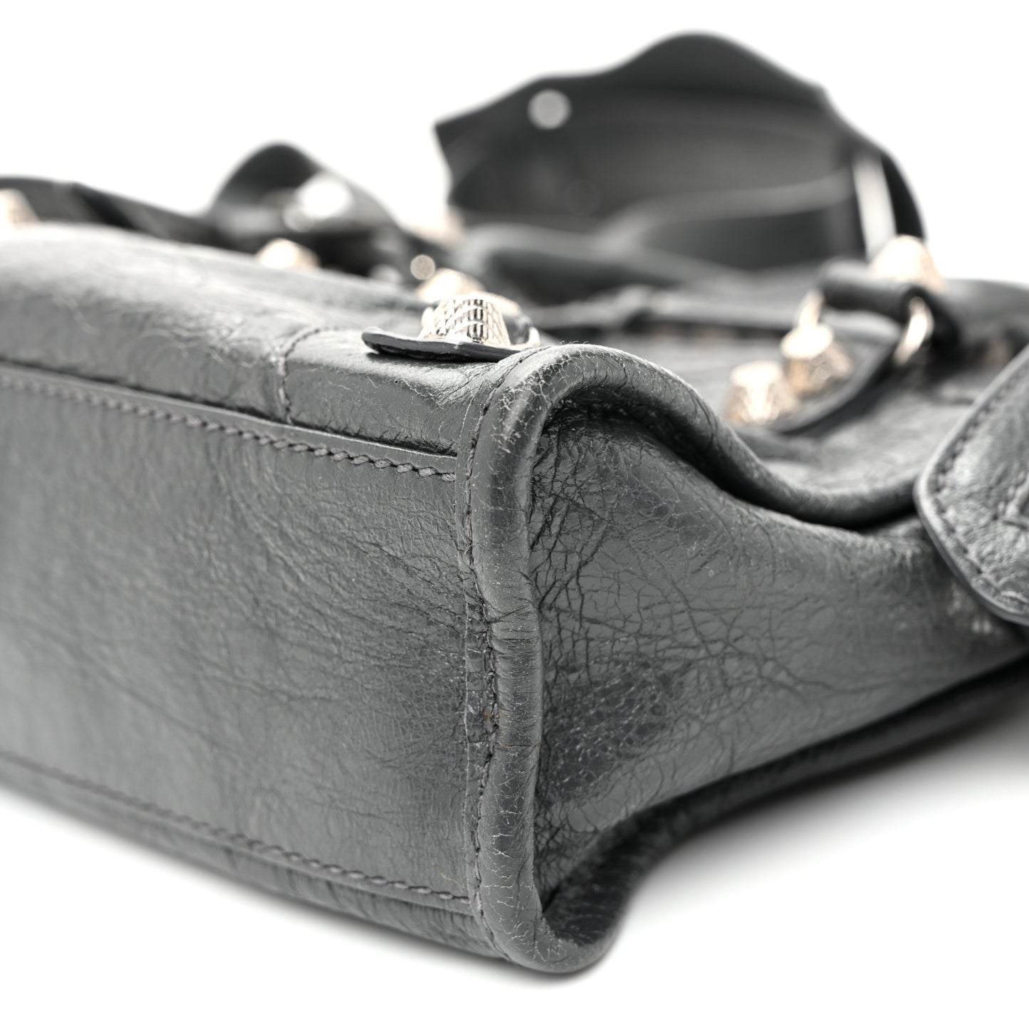 Agneau Giant 12 Silver Hardware Mini City Gris Fossile