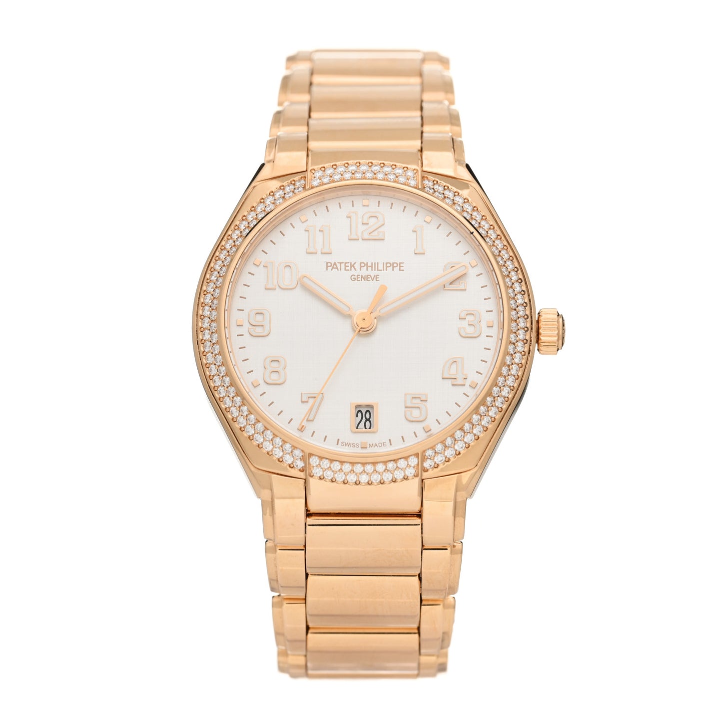 18K Rose Gold Diamond 36mm Twenty-4 Automatic Watch White 7300/1200R-010