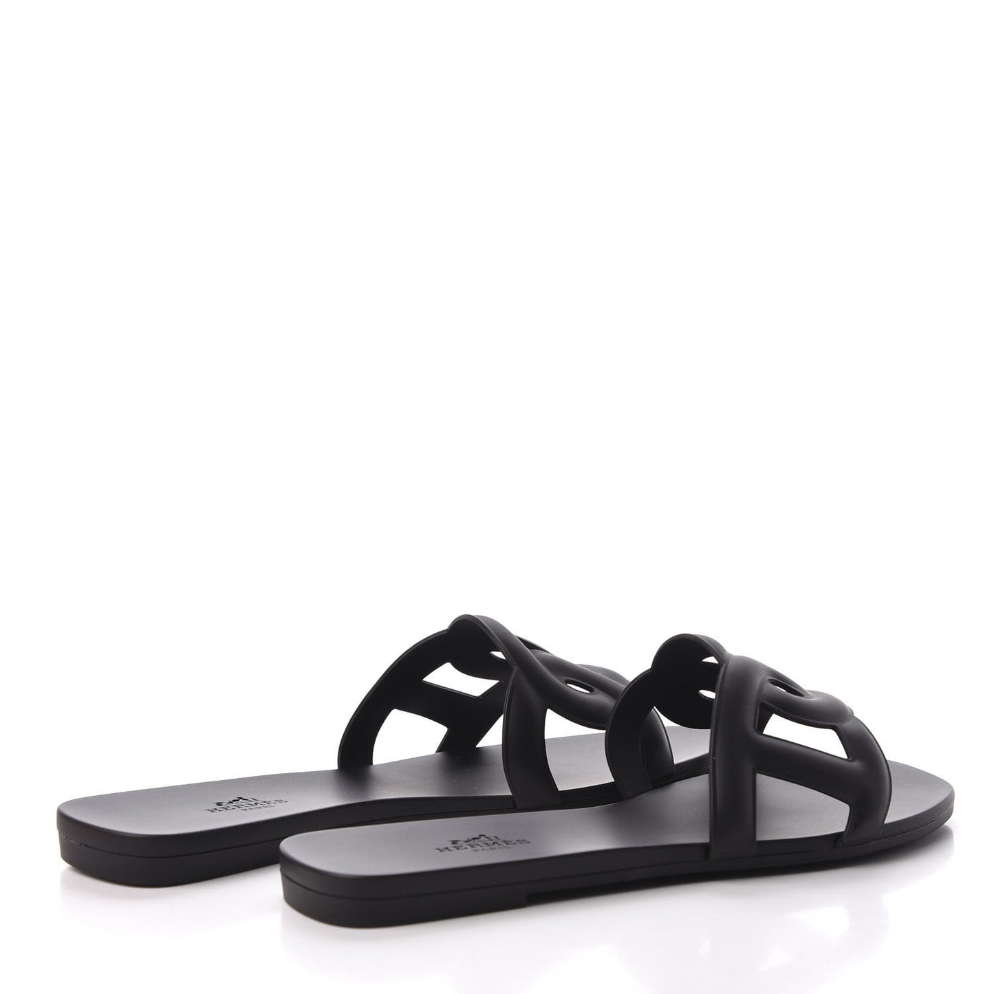 Rubber Aloha Sandals 37 Black
