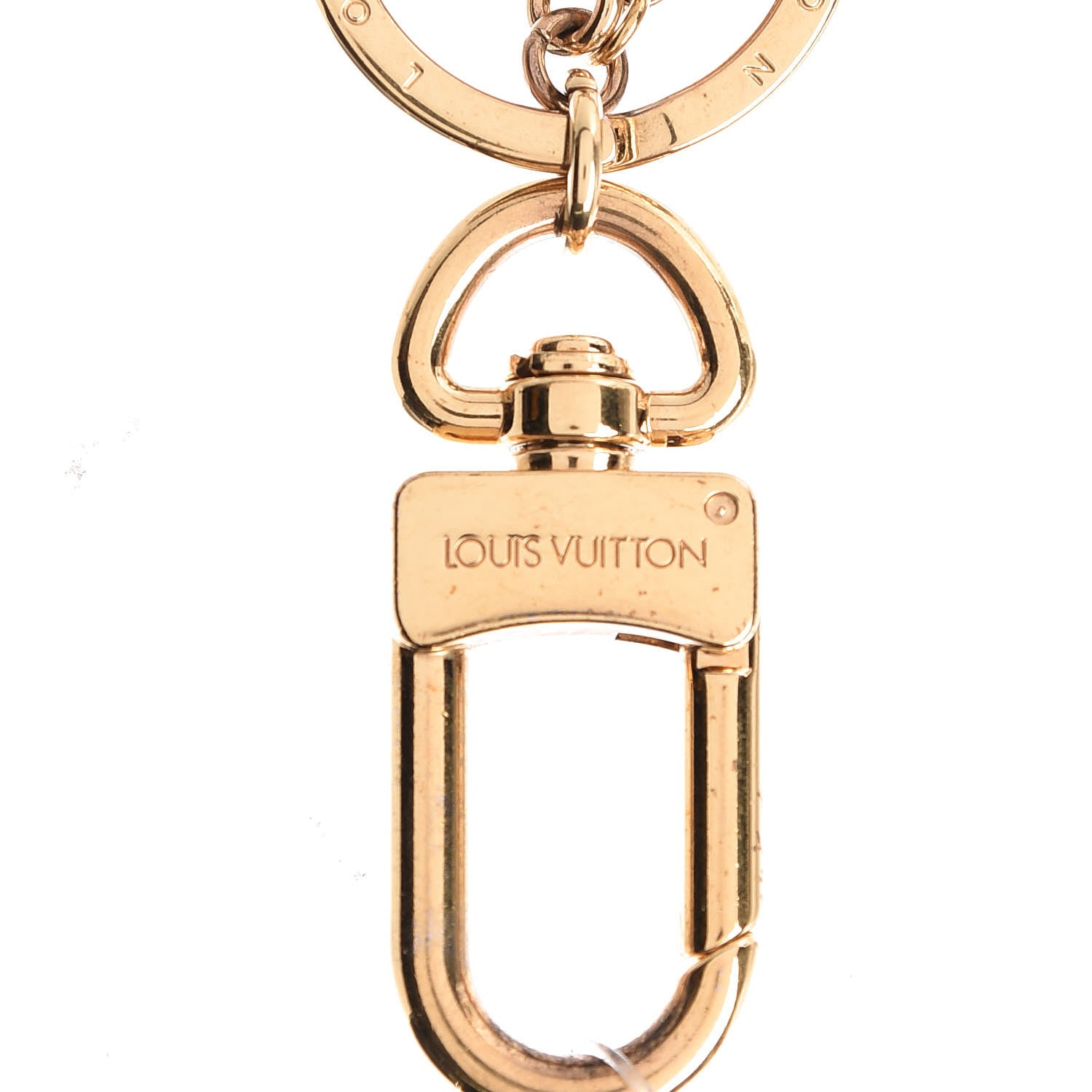 Louis Vuitton LV Facettes Bag Charm Key Holder Gold 3 of 4