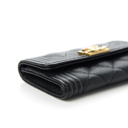 Chanel Caviar Quilted Boy Flap Card Holder Black 6 of 12