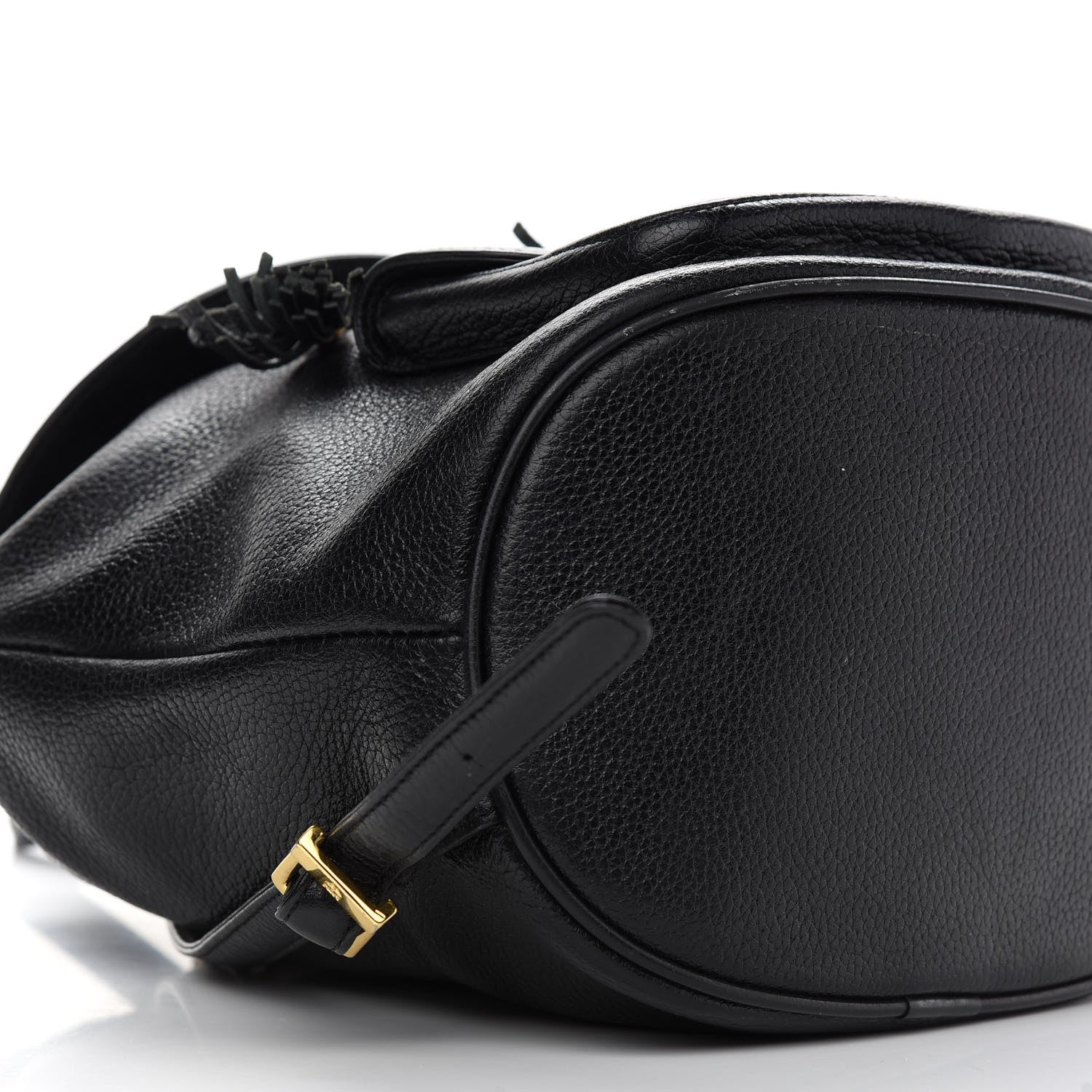 MCM Grained Calfskin Studded Drawstring Backpack Black 10 of 11
