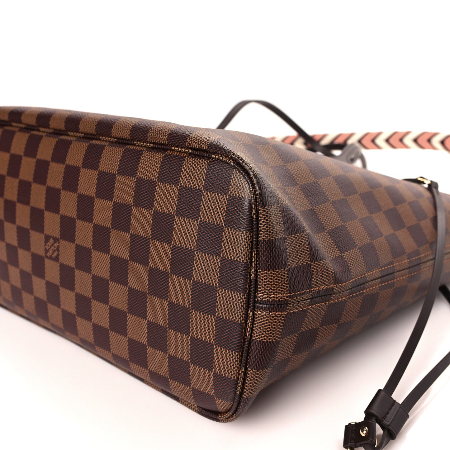 Damier Ebene Braided Neverfull MM Pink
