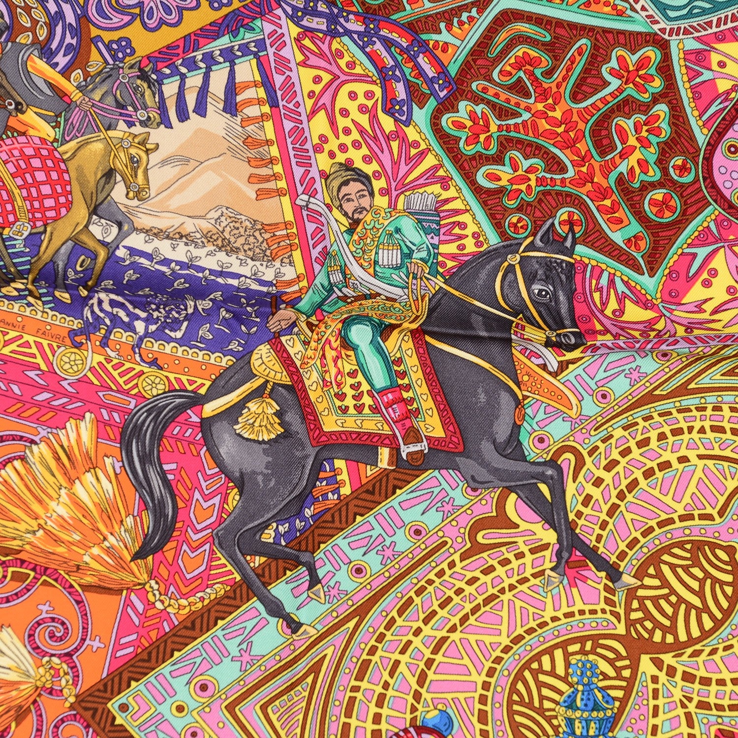 Hermes Silk Cavaliers du Caucase Scarf 90 1 of 8