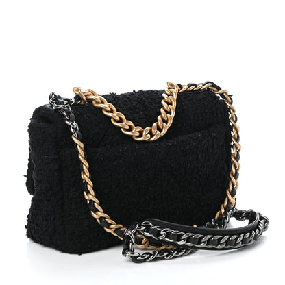 Chanel Tweed Quilted Medium Chanel 19 Flap Black 3 of 9