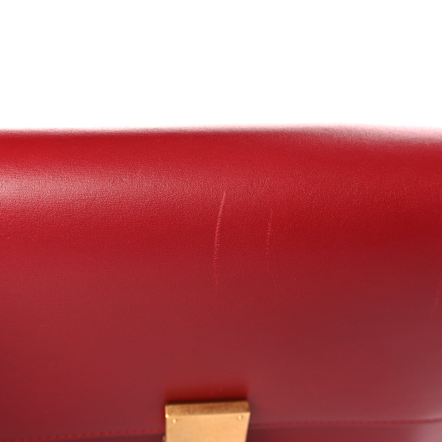 Box Calfskin Medium Classic Box Flap Bag Red