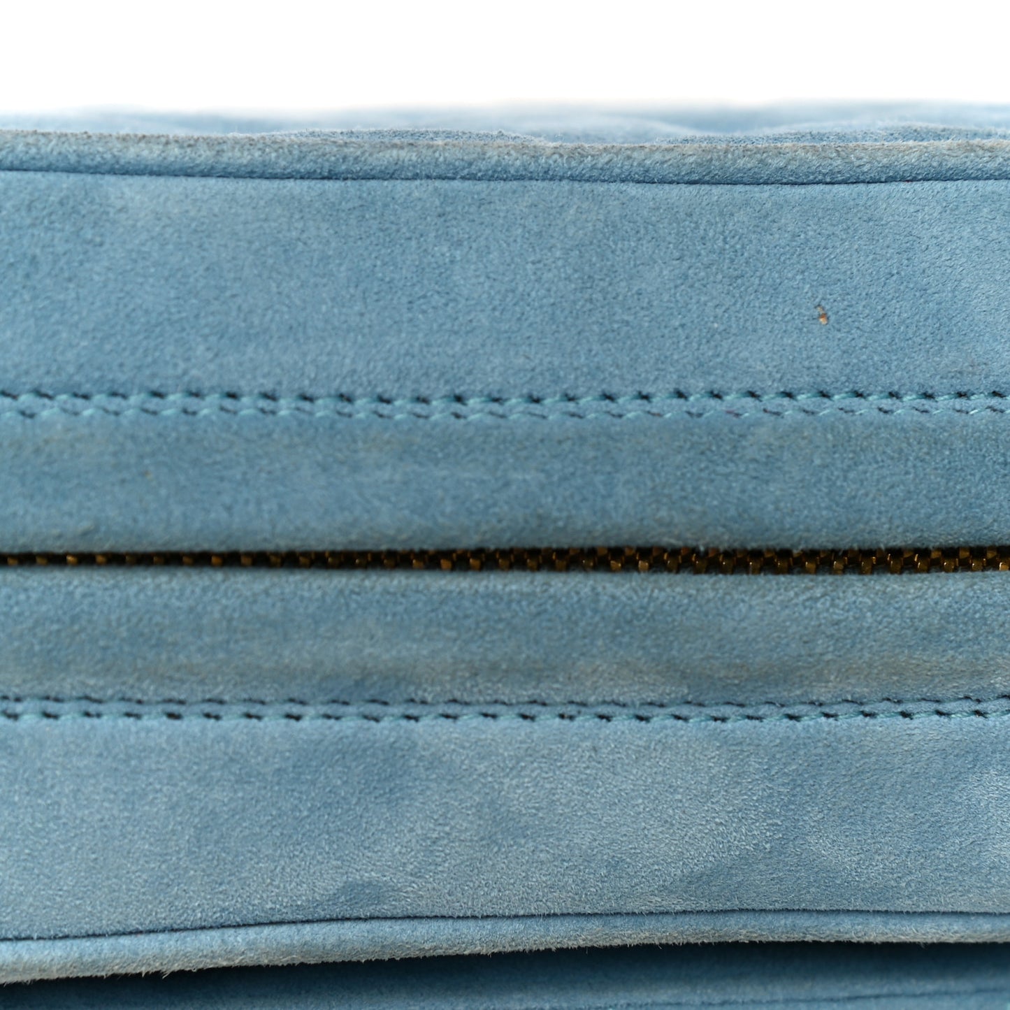 Suede Quilted Shoulder Bag Light Blue