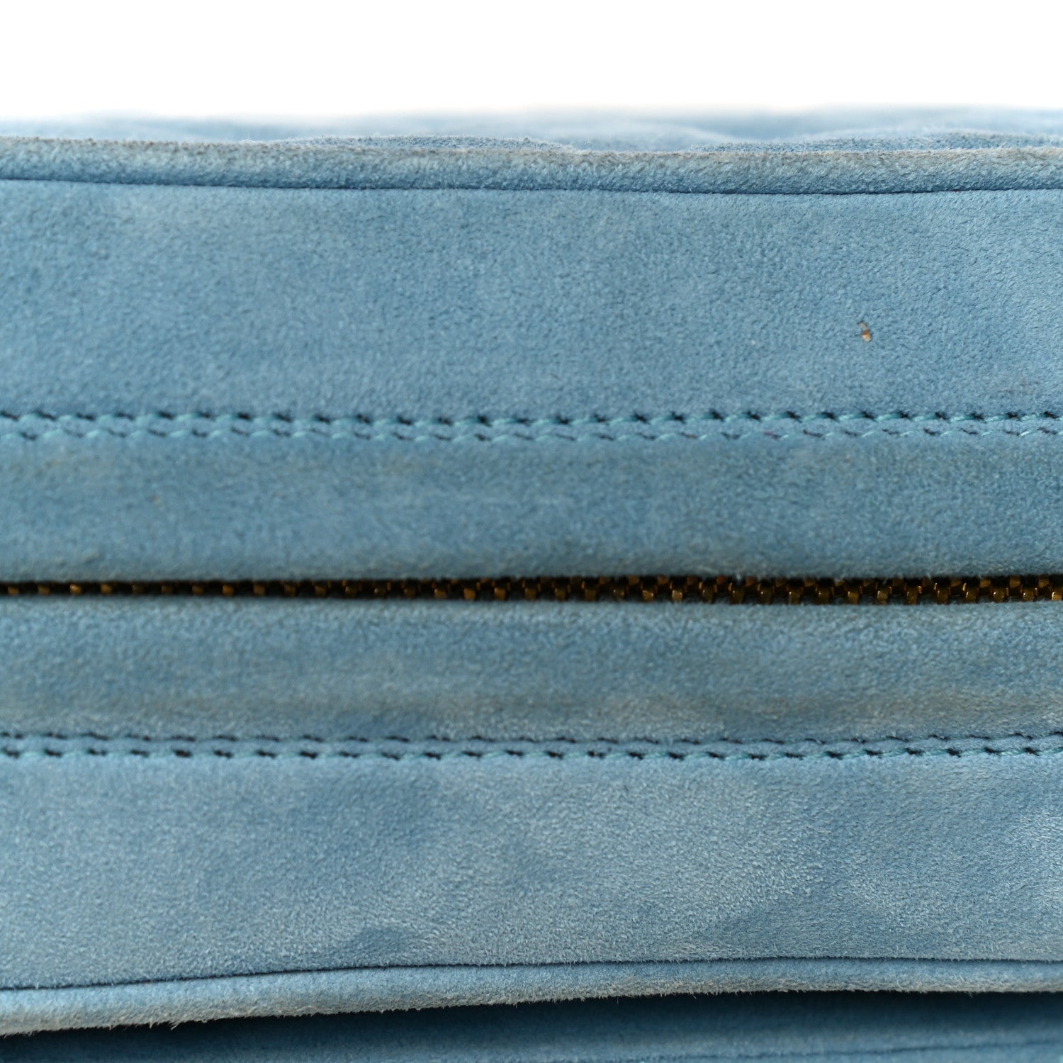 Chanel Suede Quilted Shoulder Bag Light Blue 16 of 20