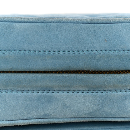Chanel Suede Quilted Shoulder Bag Light Blue 16 of 20
