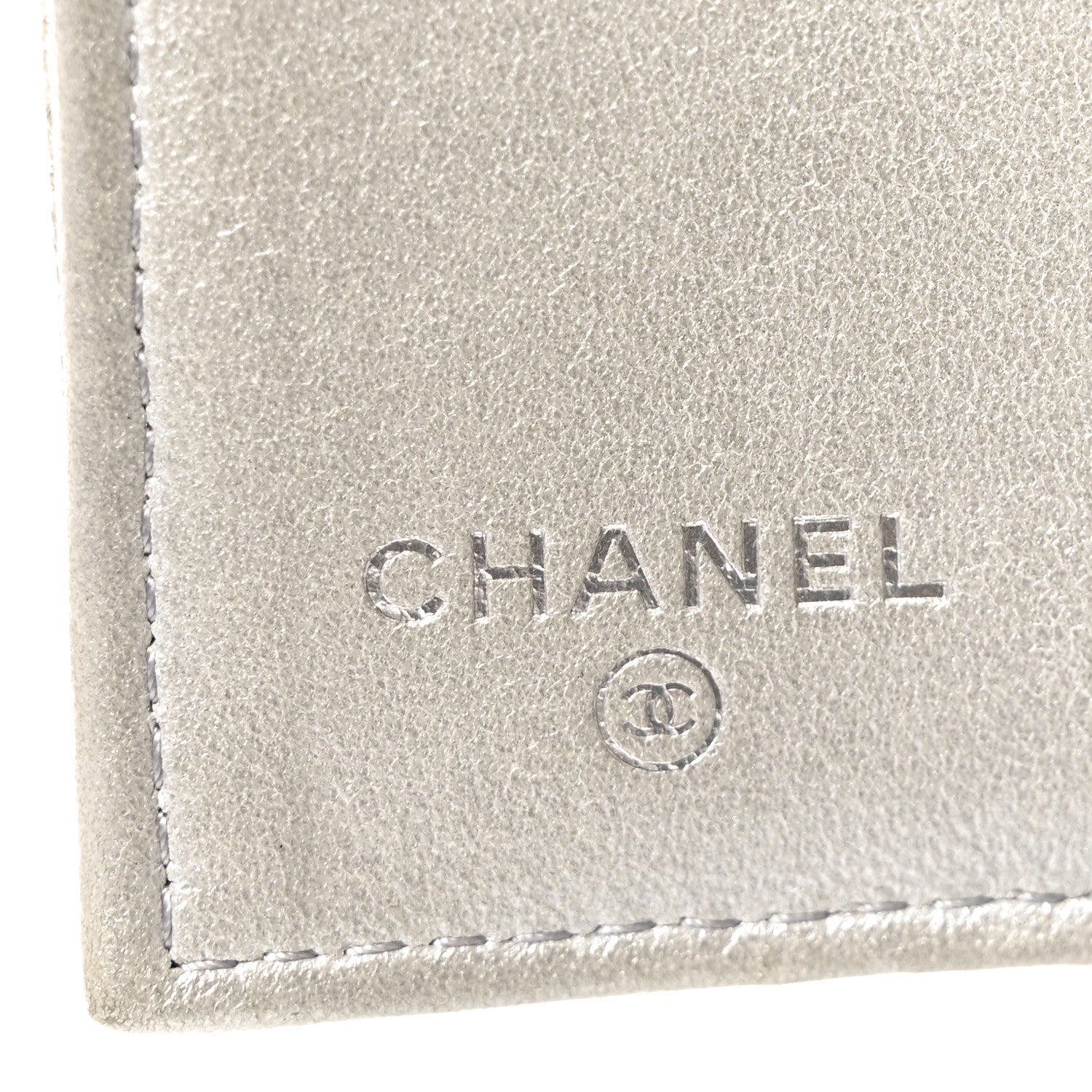Chanel Metallic Caviar Quilted Double Flap Wallet Silver 6 of 9