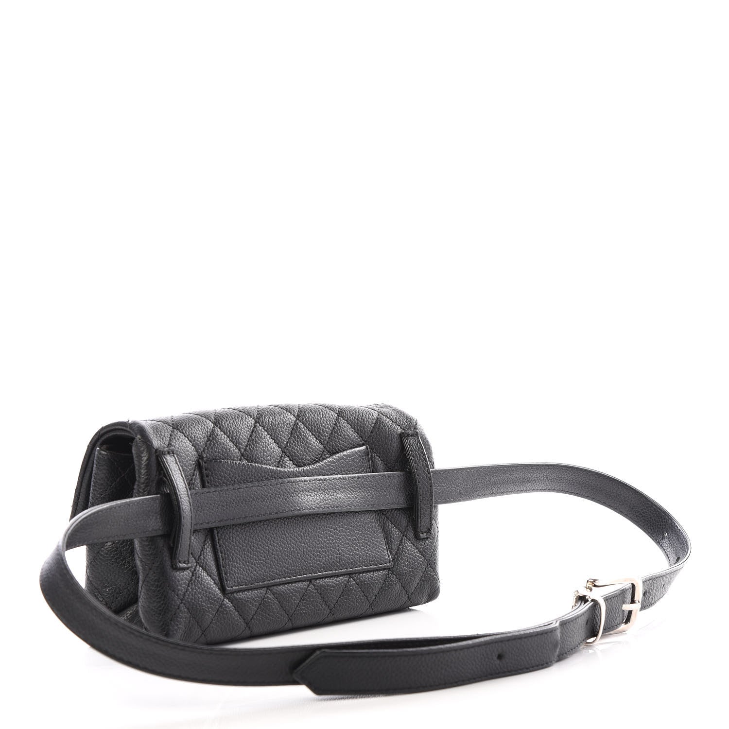 Chanel Grained Calfskin Quilted 2.55 Reissue Flap Belt Bag Clutch Black 2 of 13