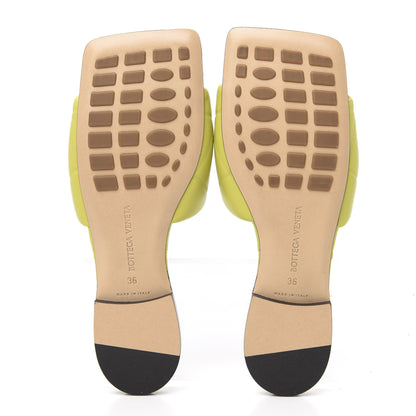 Bottega Veneta Nappa Quilted Rubber Lido Flat Sandals 36 Kiwi 5 of 7