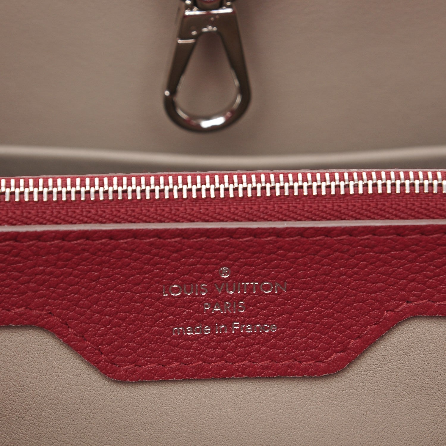 Louis Vuitton Veau Cachemire Capucines MM Cherry 7 of 7