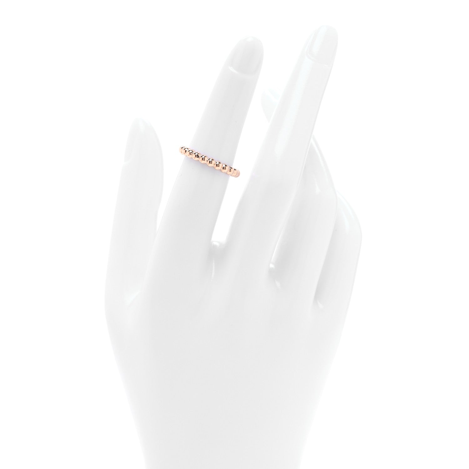 Van Cleef & Arpels 18K Rose Gold Medium Perlee Ring 50 5.25 2 of 4
