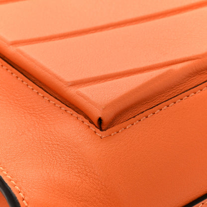 Fendi Vitello Seta Shiny Nappa Medium 3 Pocket Peekaboo Iconic Satchel Aranciata 14 of 15
