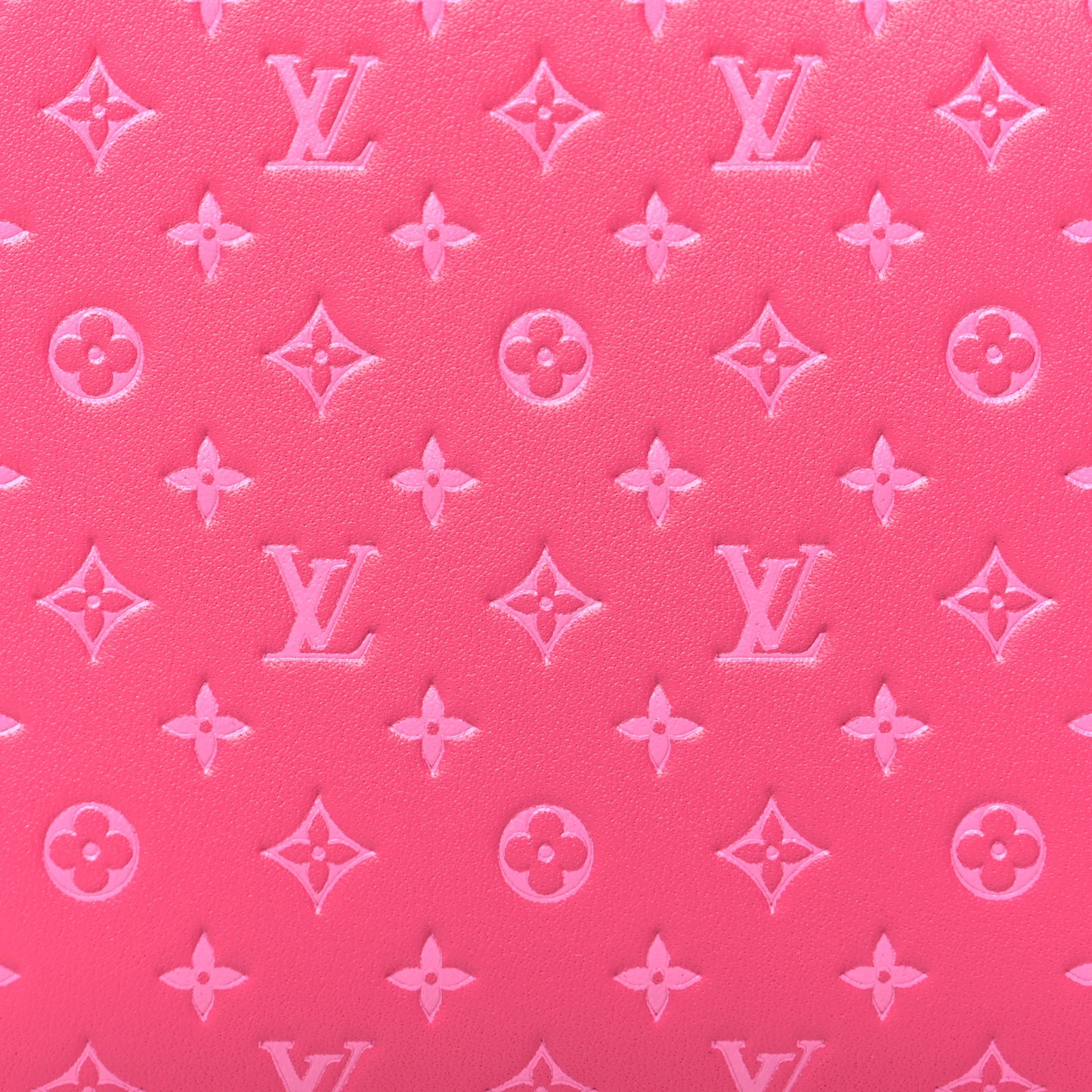 Calfskin Nanogram Embossed Lou Wallet Rose