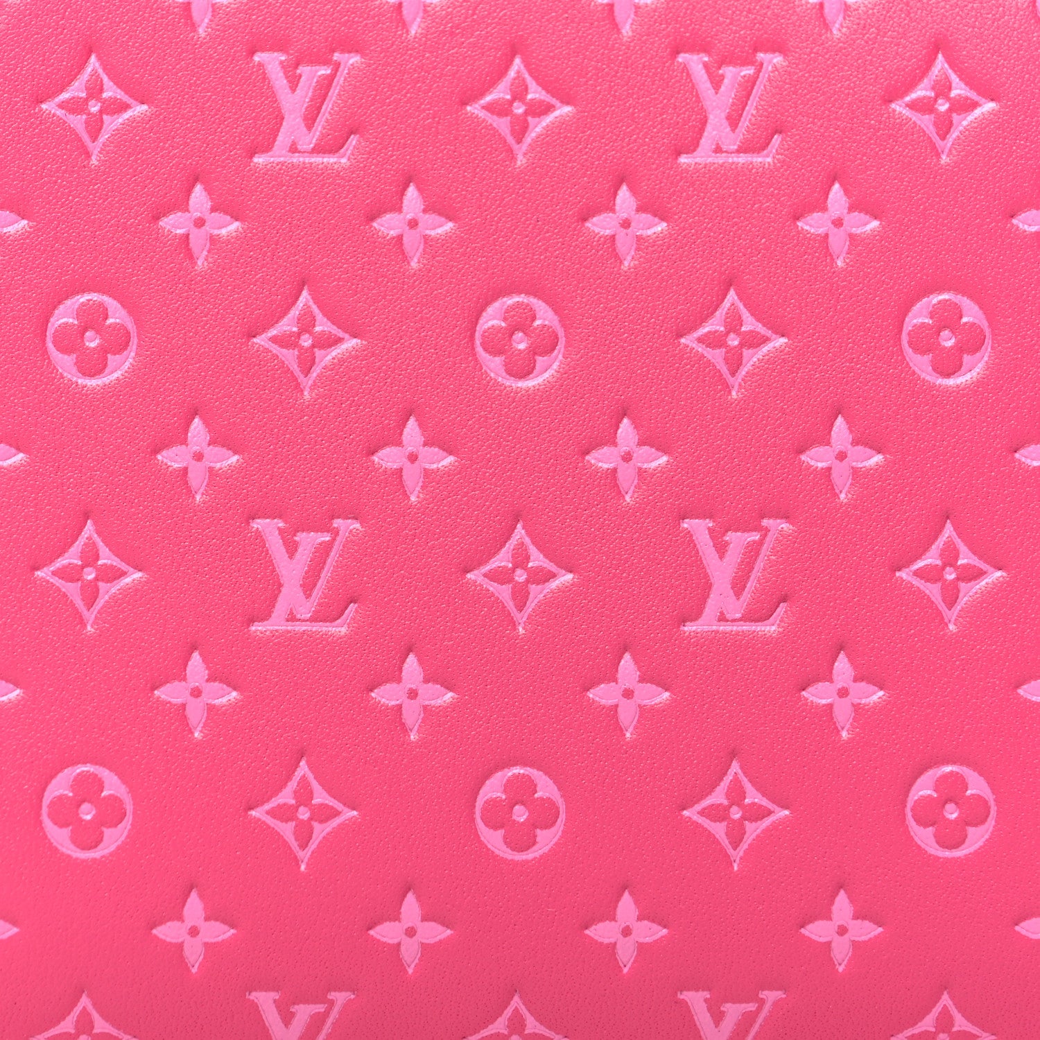 Louis Vuitton Calfskin Nanogram Embossed Lou Wallet Rose 8 of 8