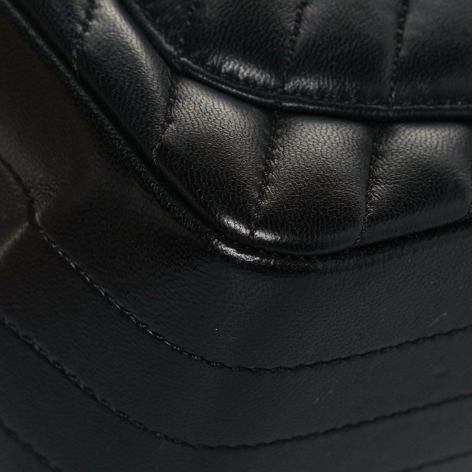 Chanel Lambskin Chevron Quilted Mini Square Flap Black 11 of 13