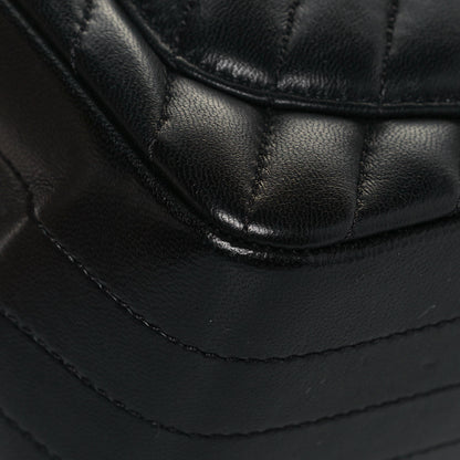 Chanel Lambskin Chevron Quilted Mini Square Flap Black 11 of 13