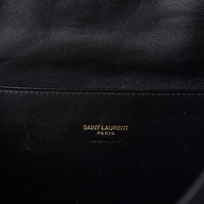 Saint Laurent Smooth Calfskin Suede Medium Reversible Monogram Kate Satchel Black 8 of 10