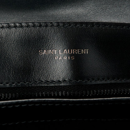 Saint Laurent Calfskin Y Quilted Monogram Monochrome Toy Loulou Crossbody Bag Black 6 of 12