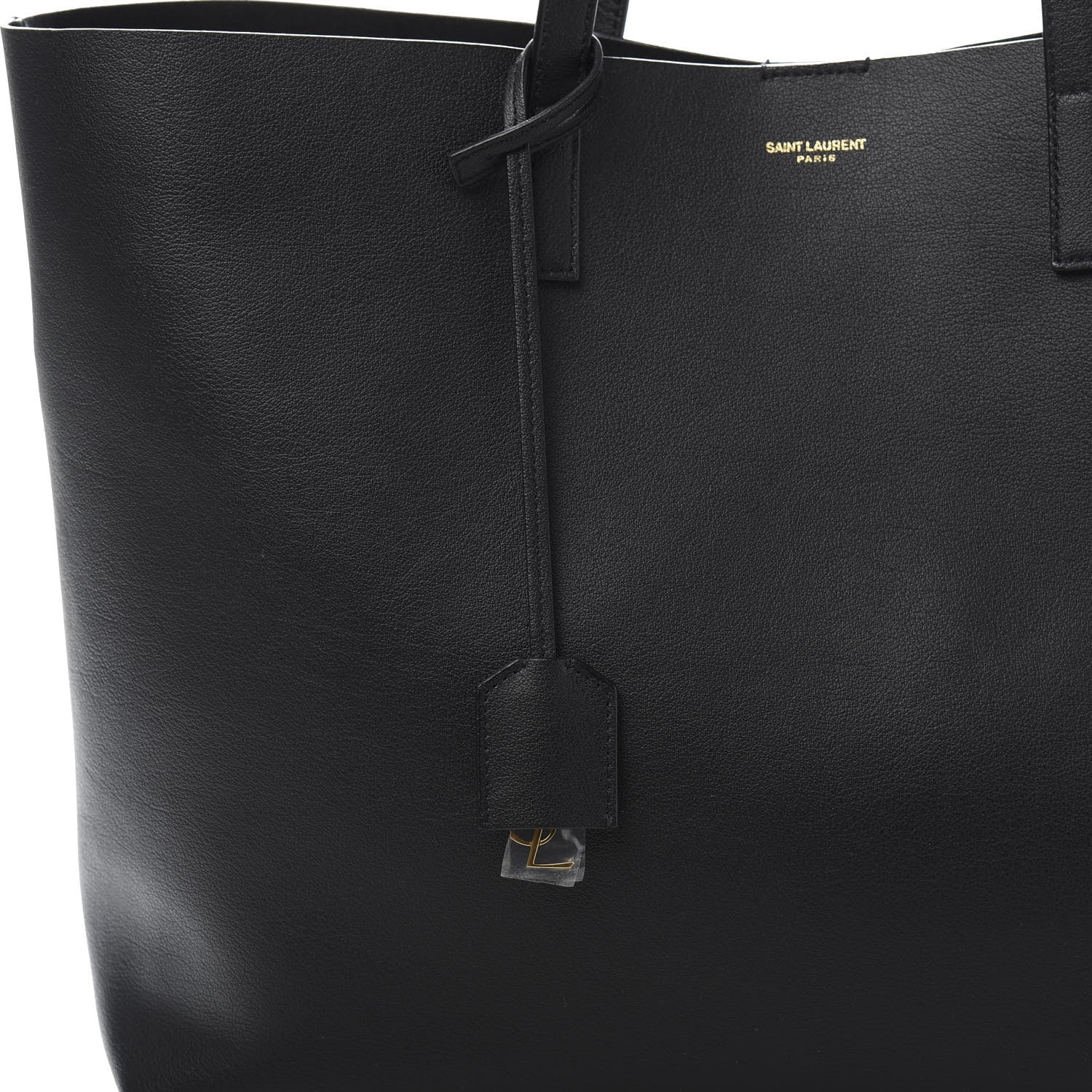Saint Laurent Calfskin Large Shopping Tote Black 13 of 14
