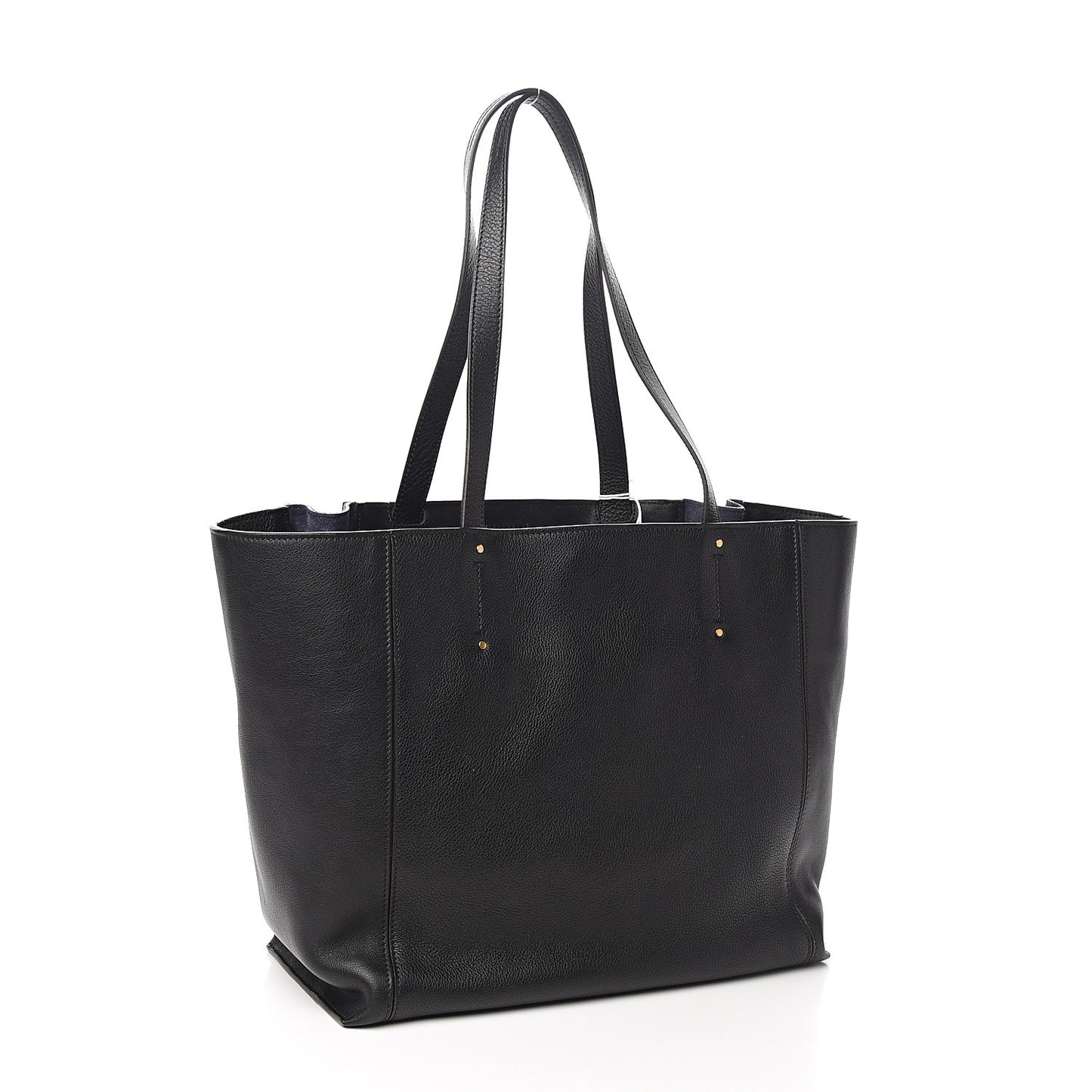 Smooth Calfskin Medium Milo Shopping Tote Black