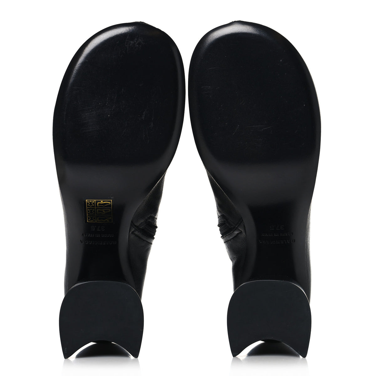 Balenciaga Shiny Soft Sheepskin Glove 80mm Ankle Boots 37.5 Black 6 of 8