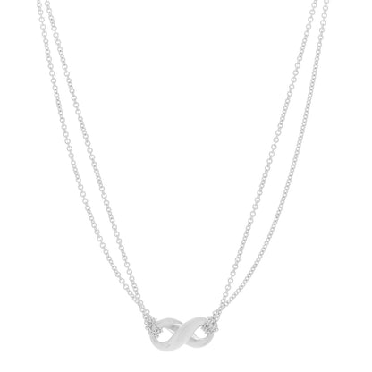 Tiffany Sterling Silver Figure 8 Pendant Necklace 1 of 5