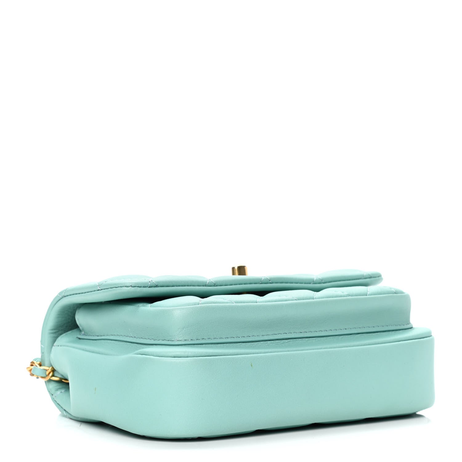 Chanel Calfskin Quilted Top Handle Flap Light Blue 3 of 5