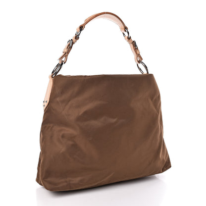 Prada Tessuto Nylon Jacquard Logo Hobo Bruciato 3 of 14