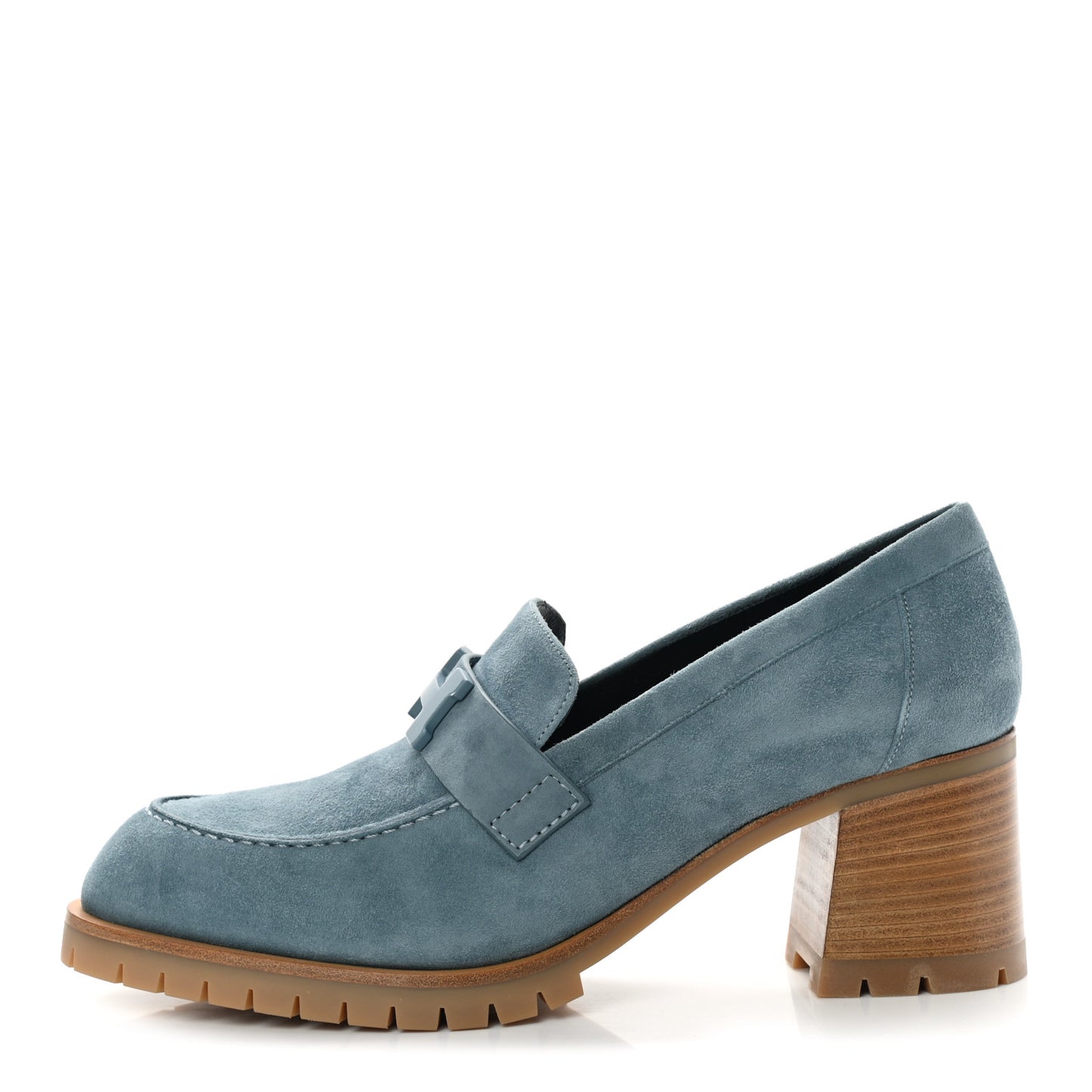 Suede Goatskin Womens Foch 60 Pump 39 Bleu Pinede