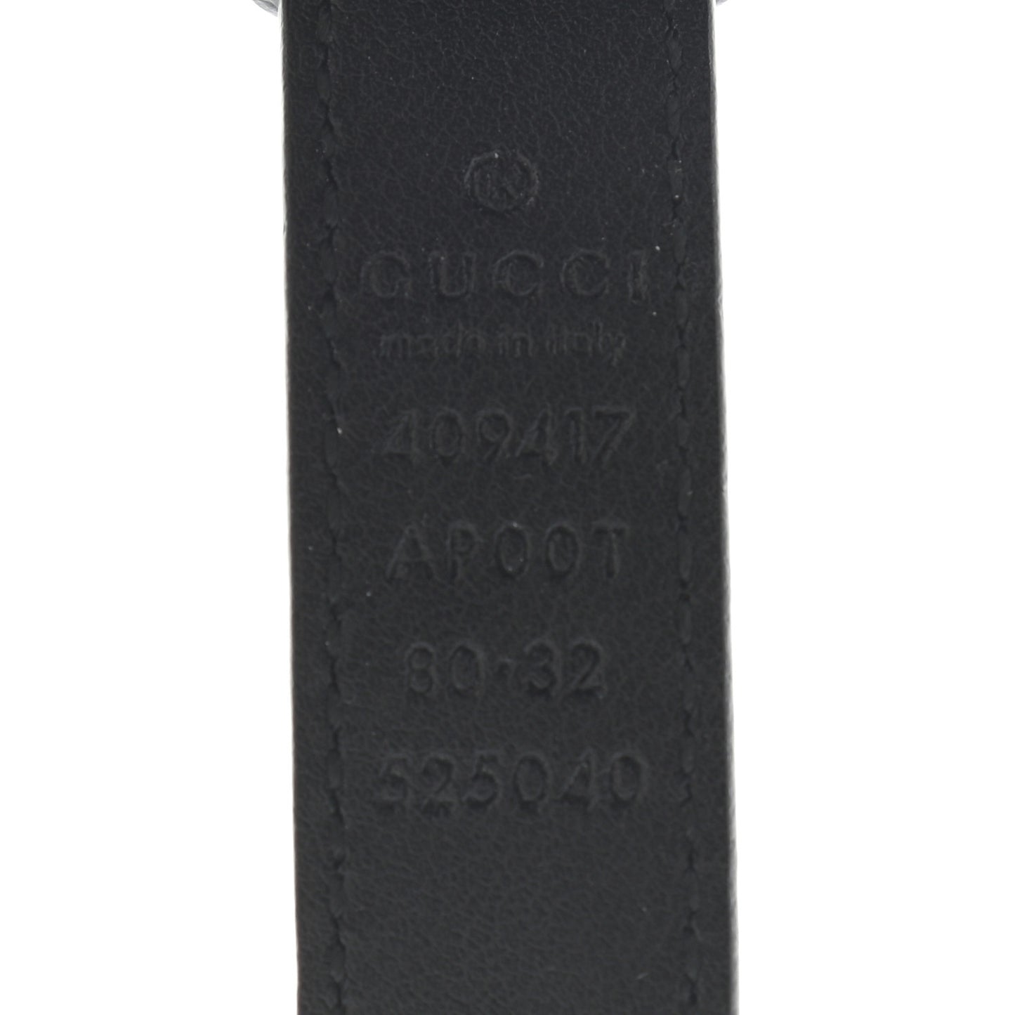 Calfskin Double G 20mm Belt 80 32 Black