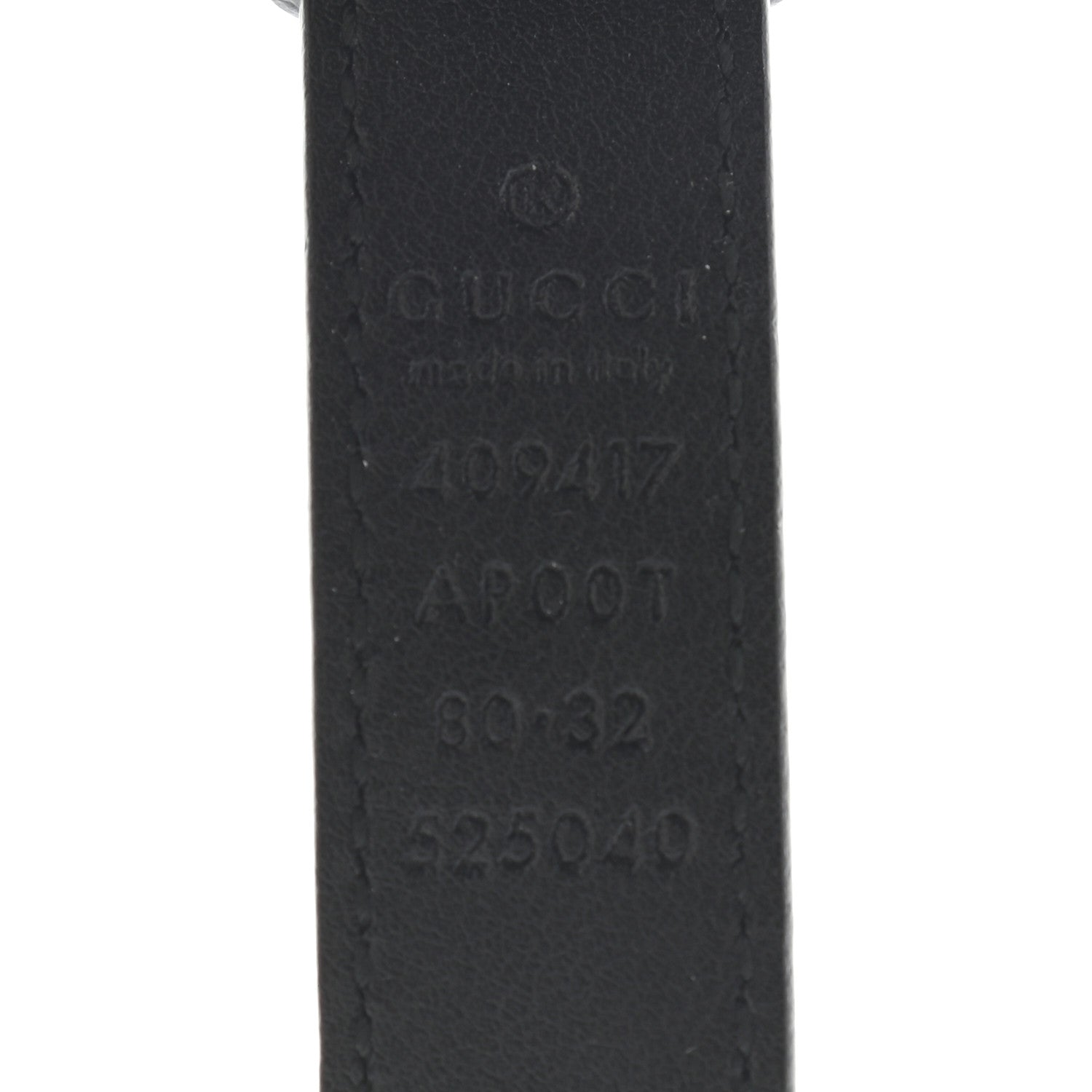 Gucci Calfskin Double G 20mm Belt 80 32 Black 5 of 5