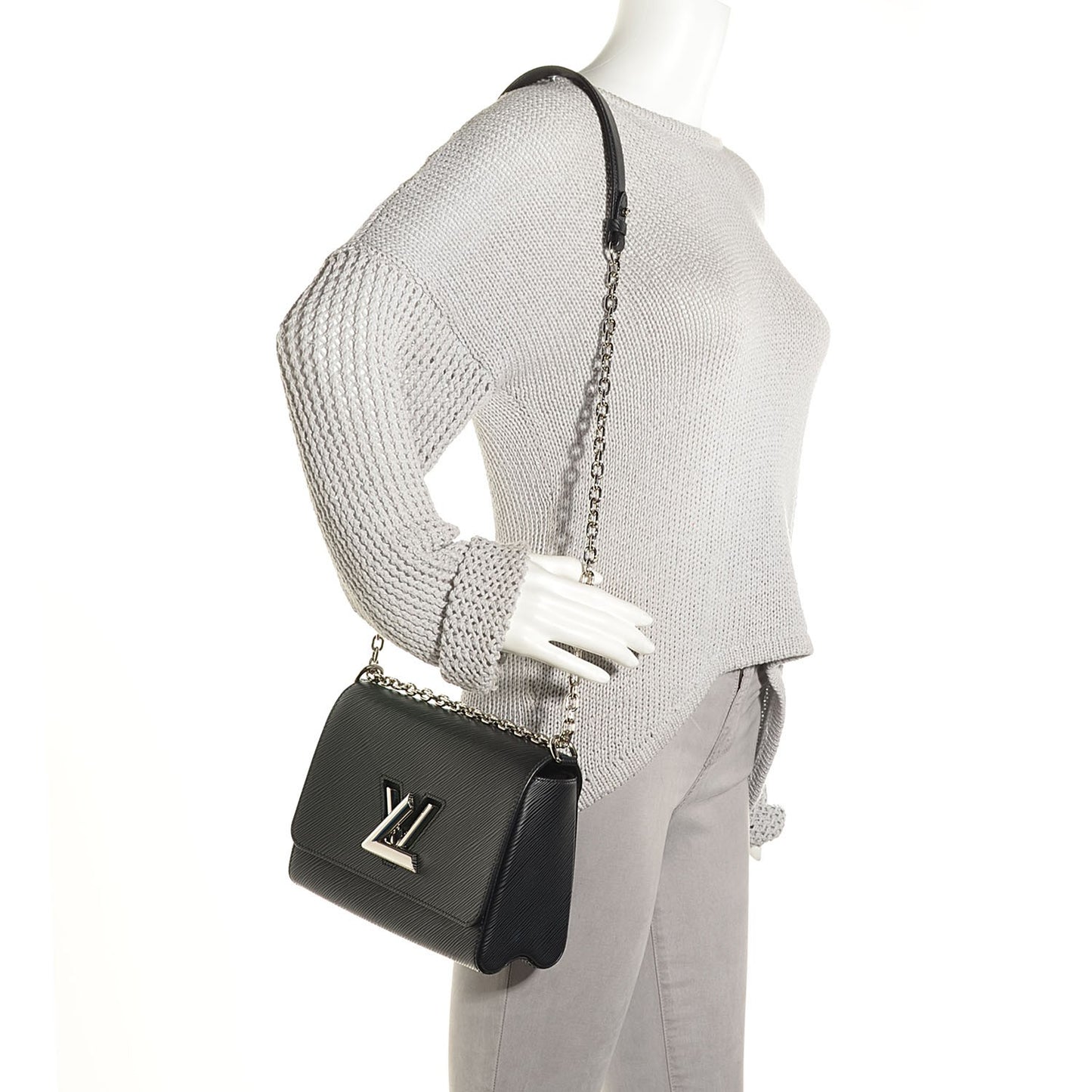 Epi Twist Shoulder Bag MM Black
